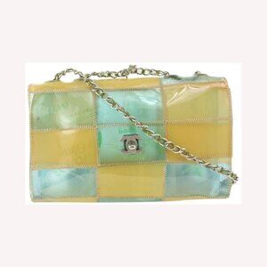 Chanel Clear Blue x Beige Patchwork Classic Flap 1115c16
